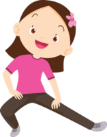 cute people training exercise cartoon character png