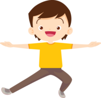 cute people training exercise cartoon character png