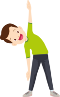 cute people training exercise cartoon character png