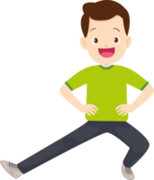 cute people training exercise cartoon character png