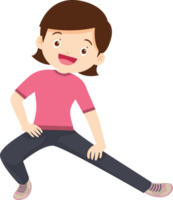 cute people training exercise cartoon character png