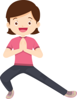 cute people training exercise cartoon character png