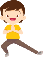 cute people training exercise cartoon character png