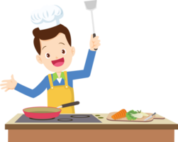cute Cooking chef cartoon png