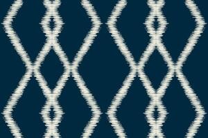 Ethnic Ikat fabric pattern geometric style.African Ikat embroidery Ethnic oriental pattern blue background. Abstract,vector,illustration.Texture,clothing,frame,decoration,carpet,motif. vector