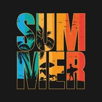 Summer t-shirt design bundle, summer beach vacation t-shirts, summer surfing t-shirt vector design