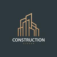 edificio real inmuebles Departamento construcción logo, elegante prima rústico monograma vector diseño