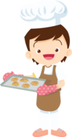 cucinando bambini ragazzo poco bambini fabbricazione delizioso cibo professionale capocuoco png