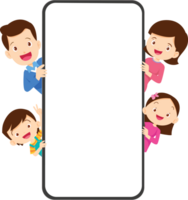 Family character-father mother and children png