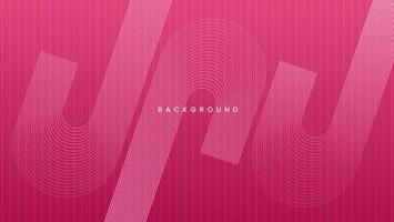 Pink background with glowing geometric lines. Modern gradient diagonal rounded line pattern vector