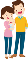 Family character-father mother and children png