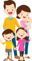 Family character-father mother and children png