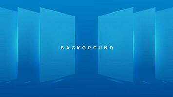 Modern blue background with mirror blue background vertical frame vector