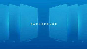 Modern blue background with mirror blue background vertical frame vector