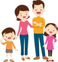 Family character-father mother and children png