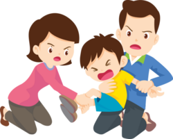 Family character-father mother and children png