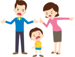 Family character-father mother and children png