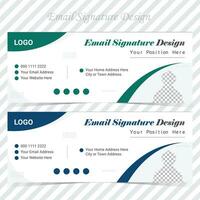 Creative and standard Email Signature Design vector