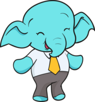 cute elephant cartoon mascot character png