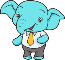 carino elefante cartone animato portafortuna personaggio png