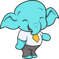 cute elephant cartoon mascot character png