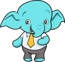 schattig olifant tekenfilm mascotte karakter png