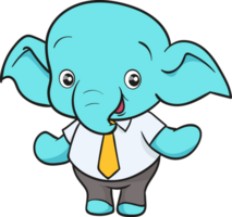 mignonne l'éléphant dessin animé mascotte personnage png