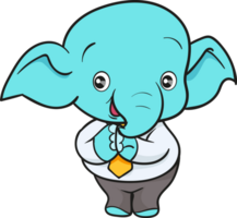 fofa elefante desenho animado mascote personagem png