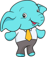 cute elephant cartoon mascot character png