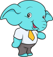 carino elefante cartone animato portafortuna personaggio png