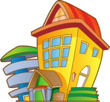 cute Building Cartoon constructions png