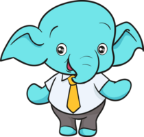 carino elefante cartone animato portafortuna personaggio png