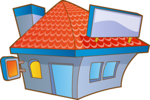 cute Building Cartoon constructions png