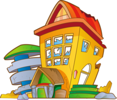 cute Building Cartoon constructions png