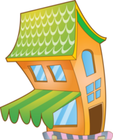 cute Building Cartoon constructions png