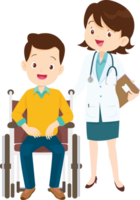 Wheelchair people for elderly and handicapped patients png