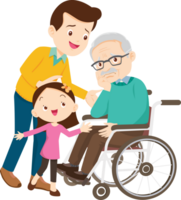 Wheelchair people for elderly and handicapped patients png