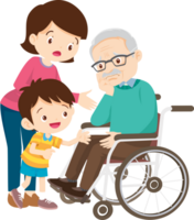 Wheelchair people for elderly and handicapped patients png