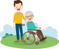 Wheelchair people for elderly and handicapped patients png