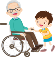 Wheelchair people for elderly and handicapped patients png