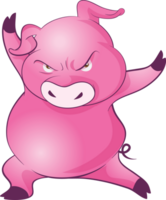 cute little pig cheerful funny dance and many emotion acting png