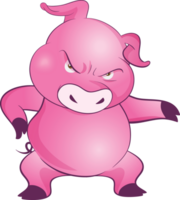 cute little pig cheerful funny dance and many emotion acting png