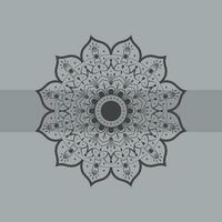 Black and white mandala background design. vector