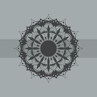 Black and white mandala background design. vector