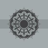 Black and white mandala background design. vector