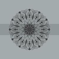 Black and white mandala background design. vector