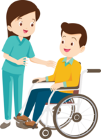 Wheelchair people for elderly and handicapped patients png