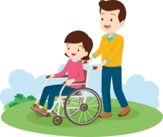 Wheelchair people for elderly and handicapped patients png