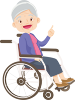 Wheelchair people for elderly and handicapped patients png