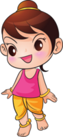 thai traditional cartoon character and element png